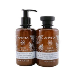 Apivita Relaxing Treats Euphoria & Softness Set: Pure Jasmine Shower Gel 250ml+ Pure Jasmine Moisturizing Body Milk 200ml
